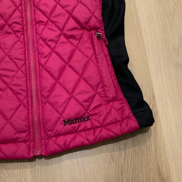 Marmot Kitzbuhel Quilted Vest Raspberry Pink & Black size Small - Picture 5 of 15